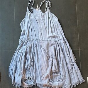 Free People Asymmetrical Dress in Light Blue